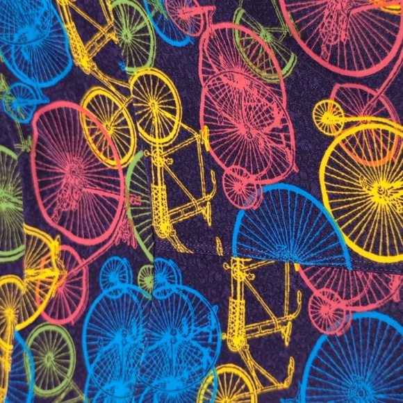 LuLaroe bicycle print leggings - Picture 3 of 4